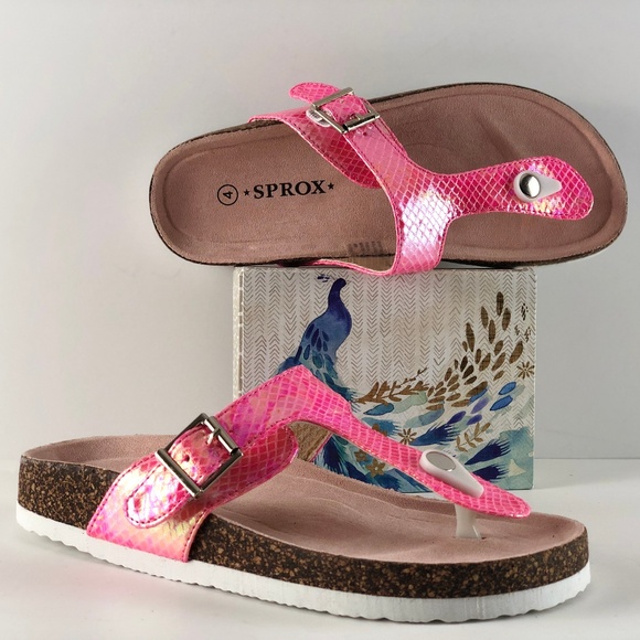 Sprox | Shoes | Sprox Frisco Reptile Embossed Pink Sandal | Poshmark